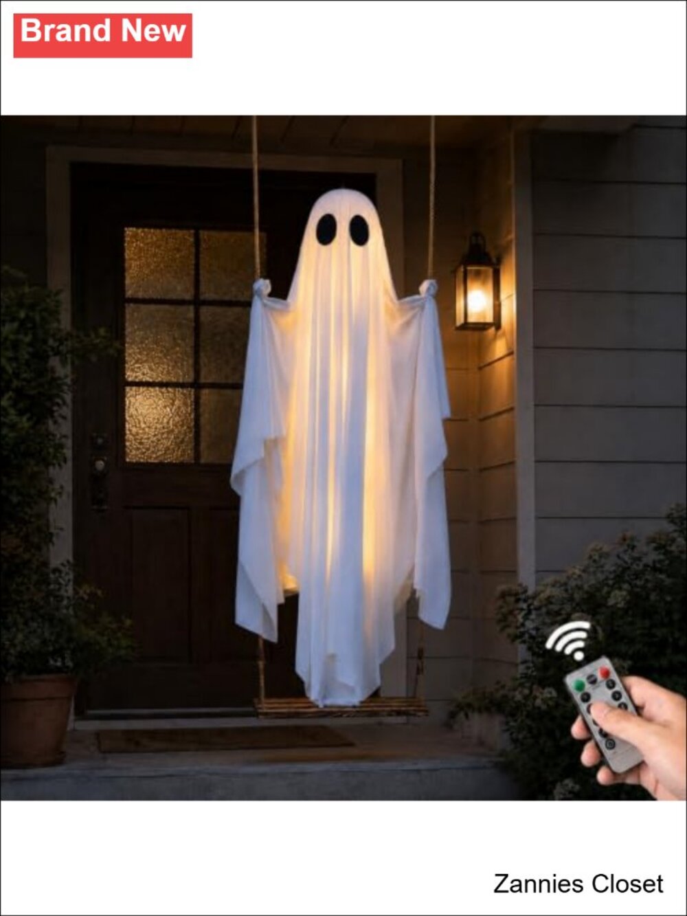👻 5 FT Hanging Swinging Ghost Outdoor Halloween Decor Porch Yard Prop